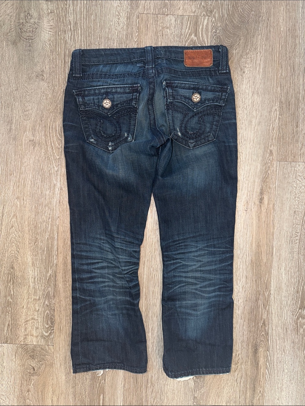 Big Star y2k capri denim LiV Women’s Dark Indigo Bootcut Jeans size 27 crop pant